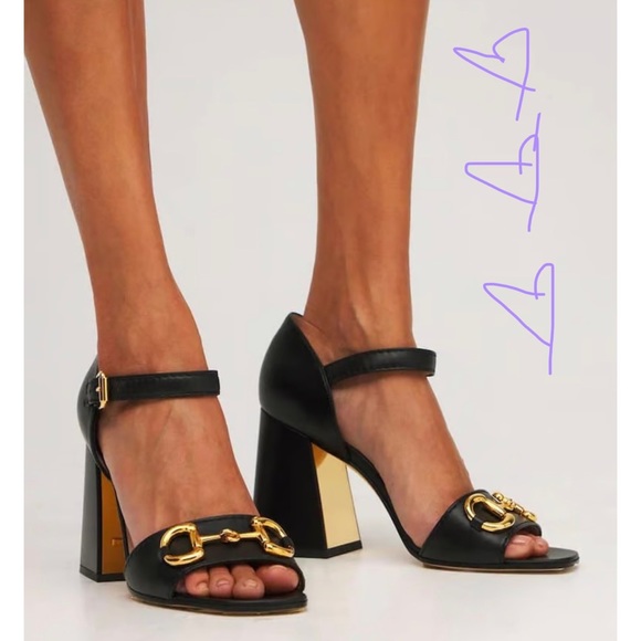 Authentic GUCCI 95mm Baby Leather Sandals W- Horsebit Authentic & NWT - Picture 16 of 17